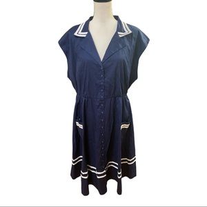 TORRID Navy White Sailor Dress 2X